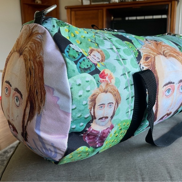 Nicolas Cage Raising Arizona Cactus Acid Trip XL Duffel - Nic Cage Weekend Bags - Picture 3 of 10